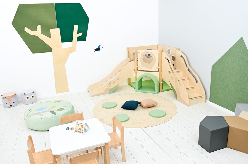sala przedszkolna w kolorach natury